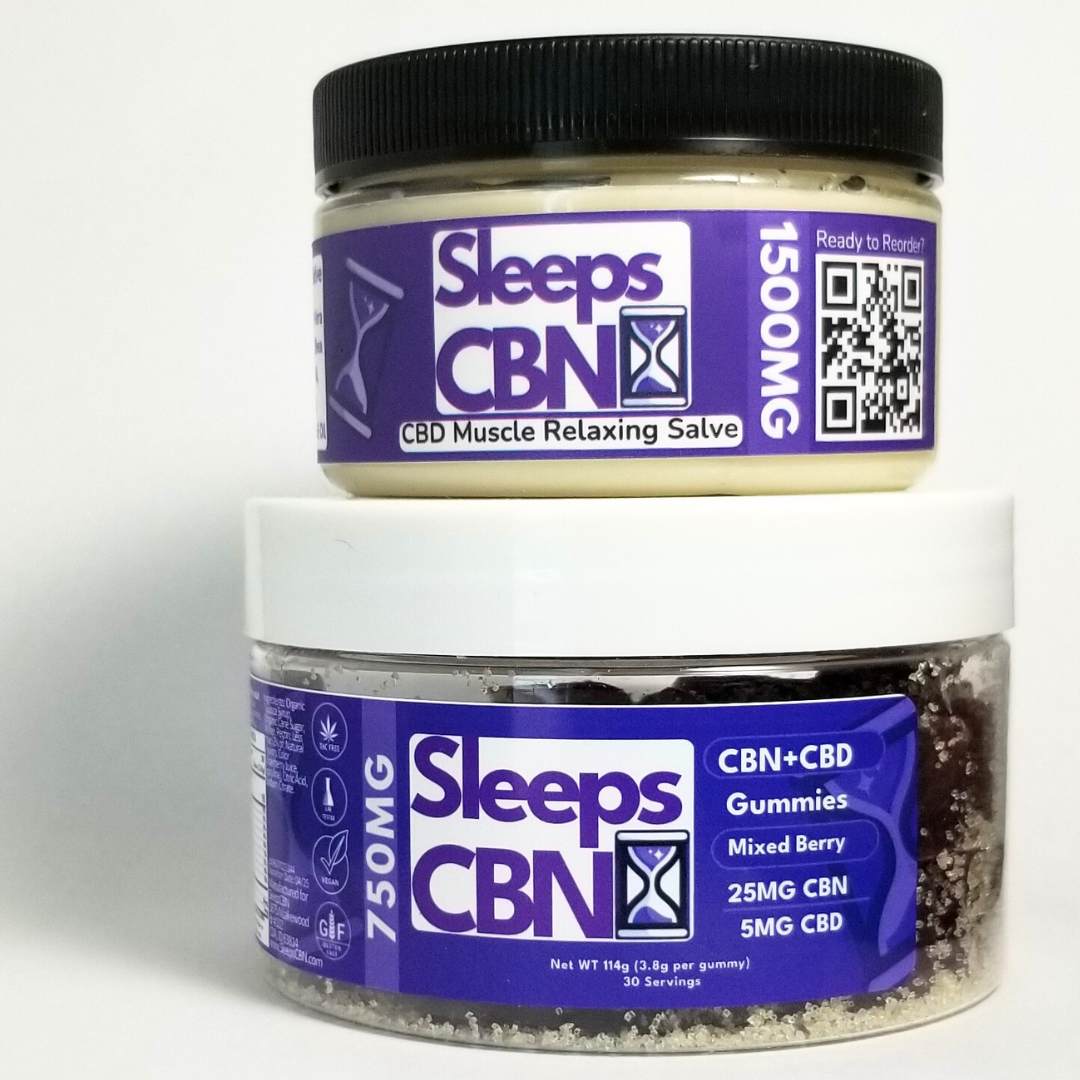 CBN Sleep Gummies &amp; CBD Salve relief bundle